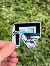 Rutherford R Glitter Sticker