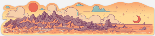 Mountain of Time Long Sticker