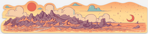 Mountain of Time Long Sticker