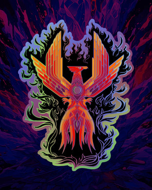 Phoenix Holographic Sticker